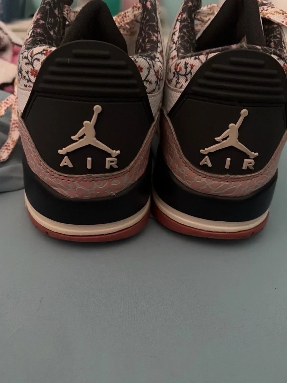 Nike Air Jordan Sneakers in Black, Pink & Cream - Picture 1 of 4